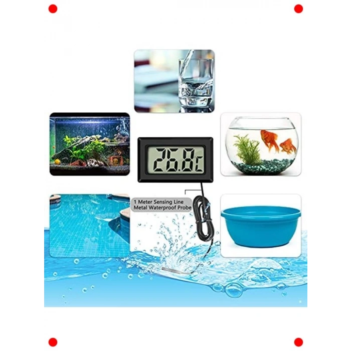 Dijital LCD Termometre - Harici Sensörlü