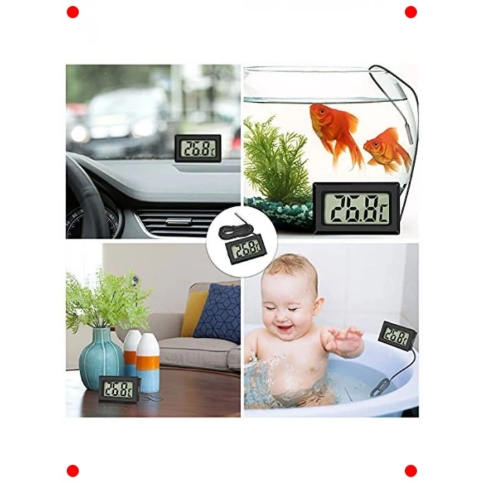 Dijital LCD Termometre - Harici Sensörlü