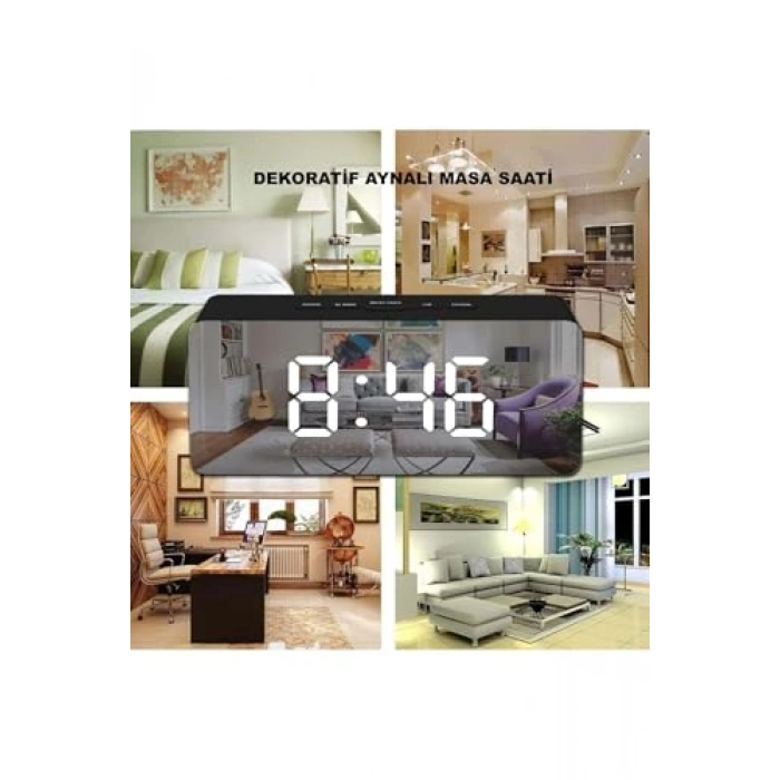 Dijital LED Ekranlı Akıllı Saat, Alarm & Termometre