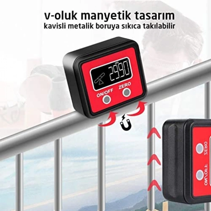 Dijital Mıknatıslı Açı Ölçer, Wood 0095 Modeli