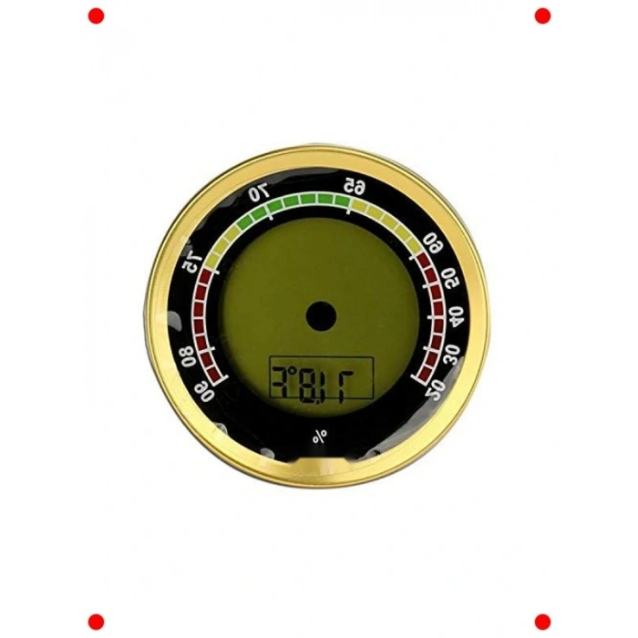 Dijital Nem Ölçer ve Higrometre - Gold