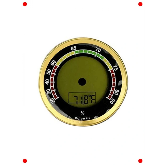 Dijital Nem Ölçer ve Higrometre - Gold