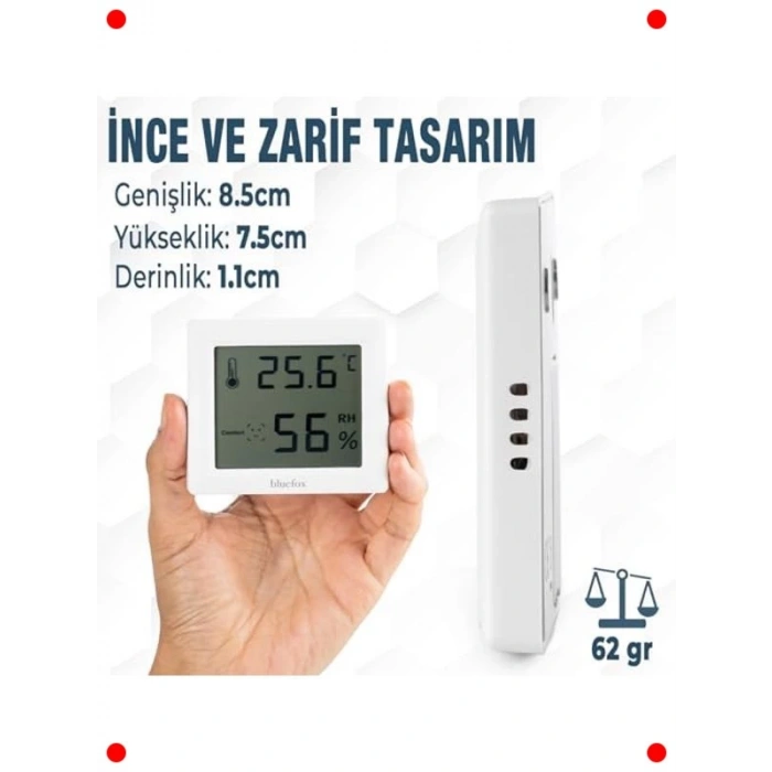Dijital Oda Termo-Higrometre - LCD Ekranlı