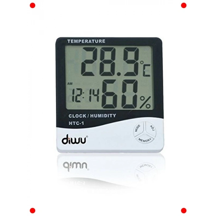 Dijital Saatli Nem ve Sıcaklık Ölçer