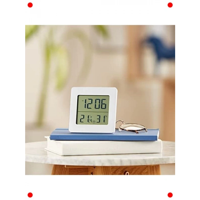 Dijital Saatli Oda Termometresi ve Higrometre