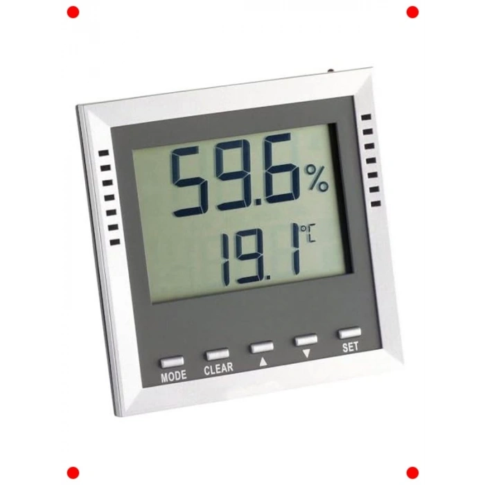 Dijital Termometre ve Nem Ölçer - Alarmlı