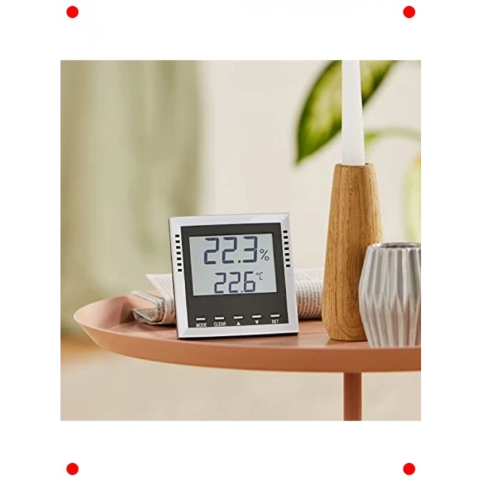 Dijital Termometre ve Nem Ölçer - Alarmlı