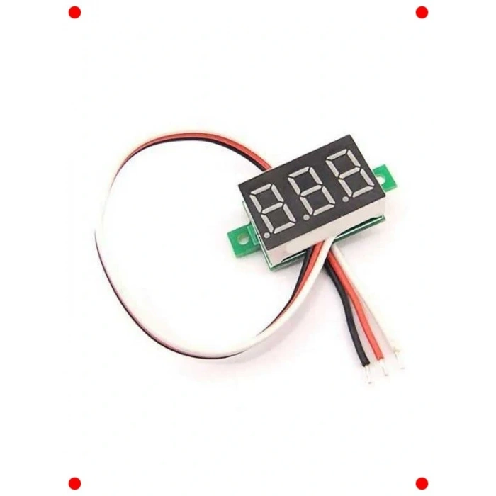 Dijital Voltmetre DC 0-100V (Kırmızı)