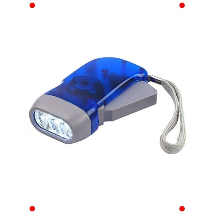 Dinamo Şarjlı 3 LED El Feneri