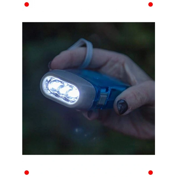 Dinamo Şarjlı 3 LED El Feneri