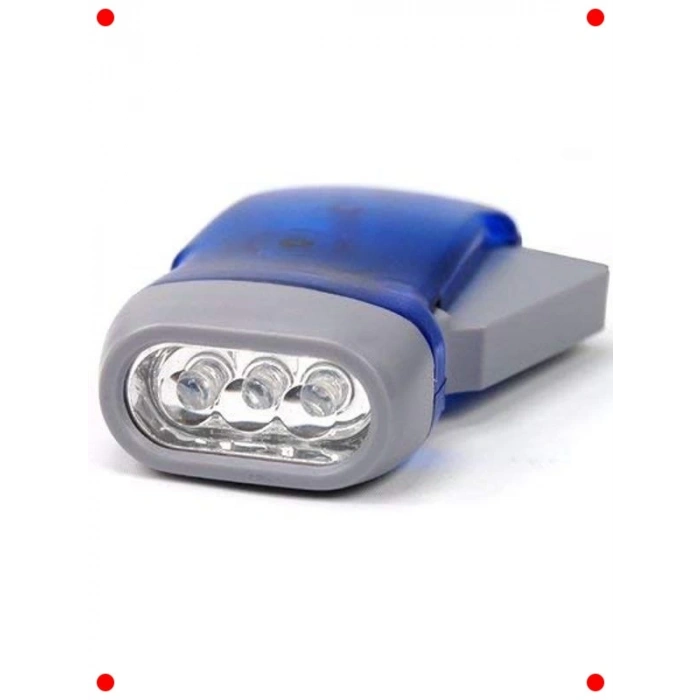 Dinamolu Pille Çalışmayan LED El Feneri