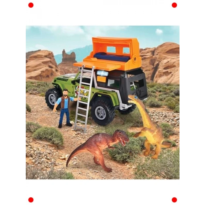 Dino Kamp Temalı Oyuncak Karavan