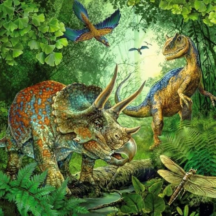 Dinozor Temalı 3x49 Parça Puzzle Seti ile Eğlence