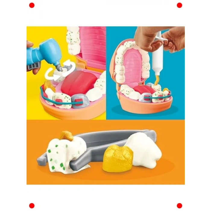 Diş Hekimi Oyun Hamuru Seti - 8 Renk Hamur