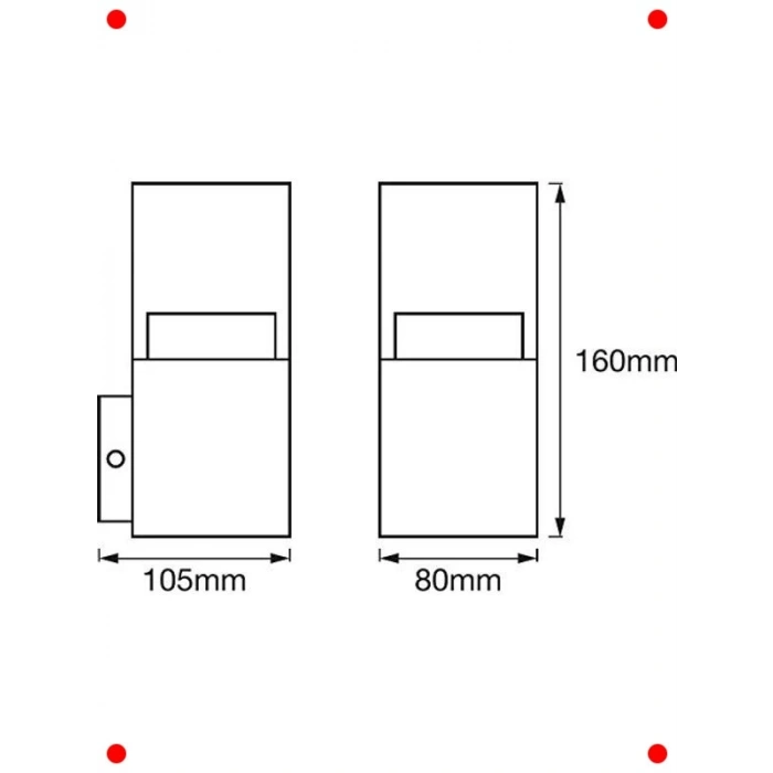 Dış Mekan Kristal Görünümlü LED Duvar Lambası
