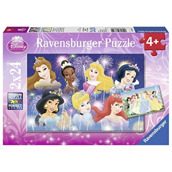 Disney Prensesler Temalı Renkli 24 Parça Puzzle