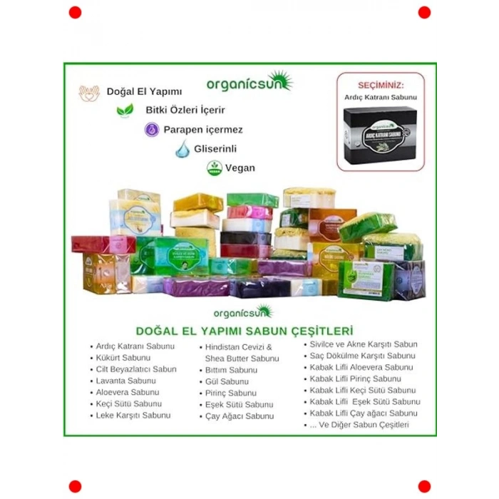 Doğal Ardıç Katranı Sabunu 3lü Set (Antiseptik)