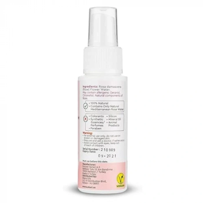 Doğal Gül Suyu Spreyi, Cilt Ferahlatıcı 100 ml