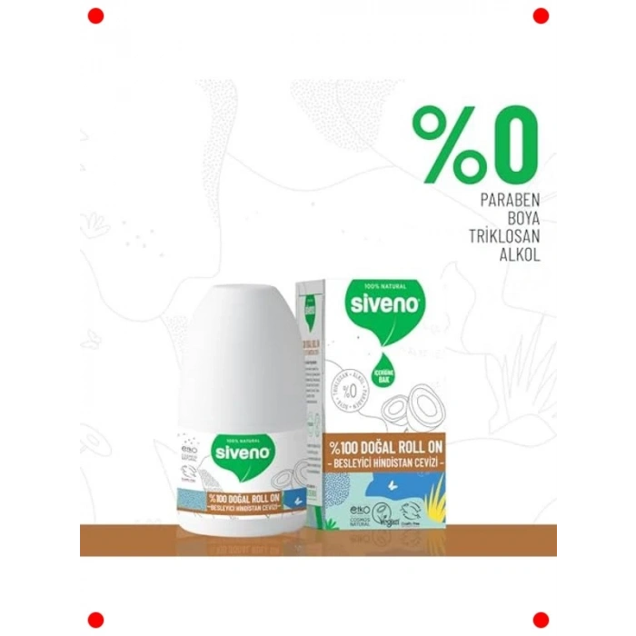 Doğal Hindistan Cevizli Roll-On Deodorant - Vegan & Lekesiz