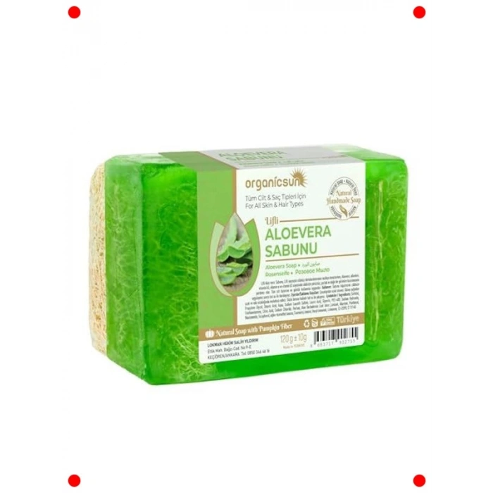 Doğal Kabak Lifli Aloe Vera Sabunu 3lü Set