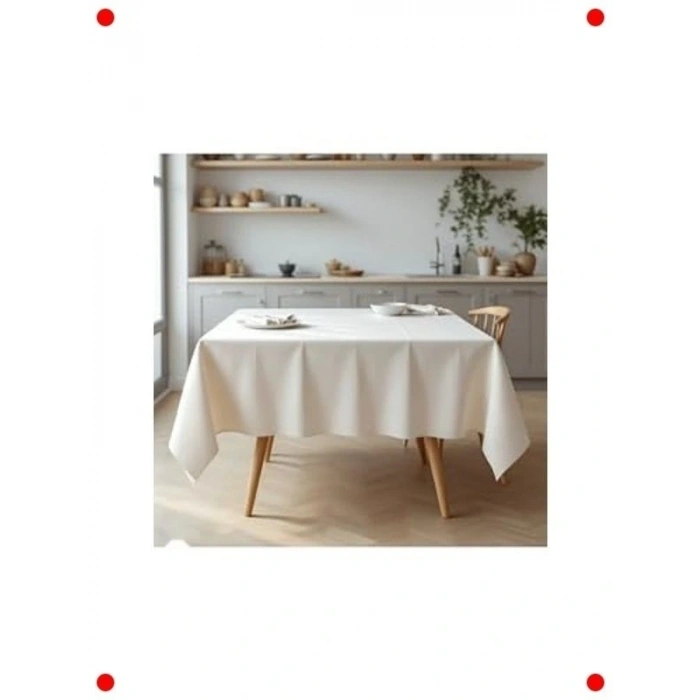 Doğal Keten Masa Örtüsü 100x100 cm