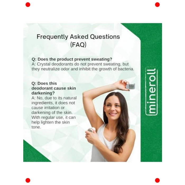 Doğal Kristal Deodorant - Kokusuz, 24 Saat Vegan Koruma