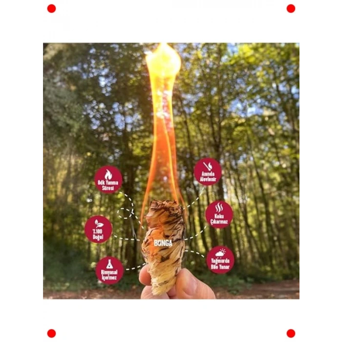 Doğal Odun Yünü Soba Mangal Tutuşturucu 25 Adet