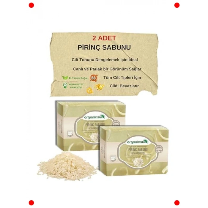 Doğal Pirinç Özlü Sabun - Cilt Beyazlatıcı (2x140g)