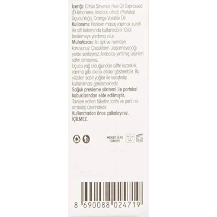 Doğal Portakal Uçucu Yağı, 5 ml