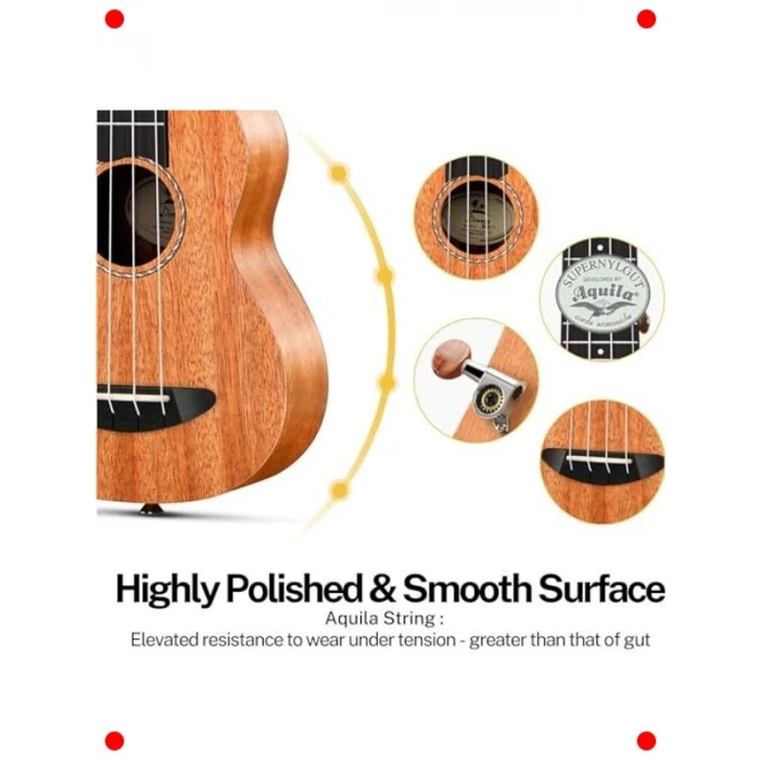 Doğal Renk Soprano Ukulele Başlangıç Seti