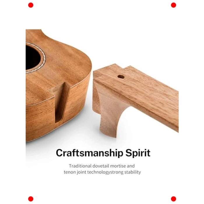 Doğal Renk Soprano Ukulele Başlangıç Seti