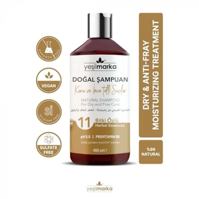 Doğal Şampuan, Kuru ve İnce Telli Saçlar İçin