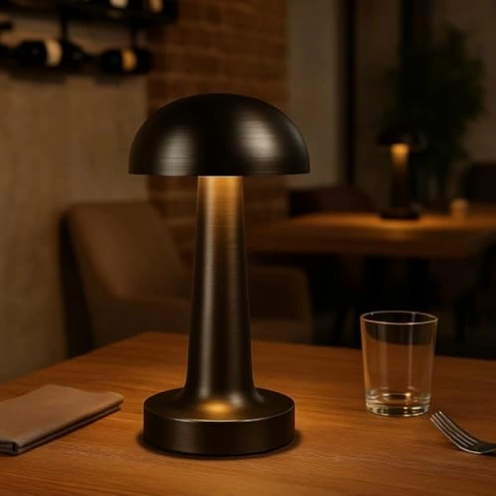 Dokunmatik Şarjlı Masa Lambası, 3 Renk Modu ile, 1200mAh Batarya