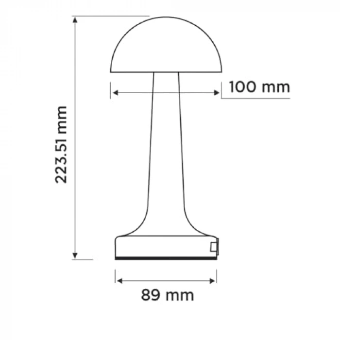 Dokunmatik Şarjlı Masa Lambası, 3 Renk Modu ile, 1200mAh Batarya