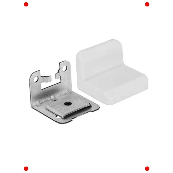 Dolap Askı Elemanı Montaj Demiri (10 Adet) Beyaz