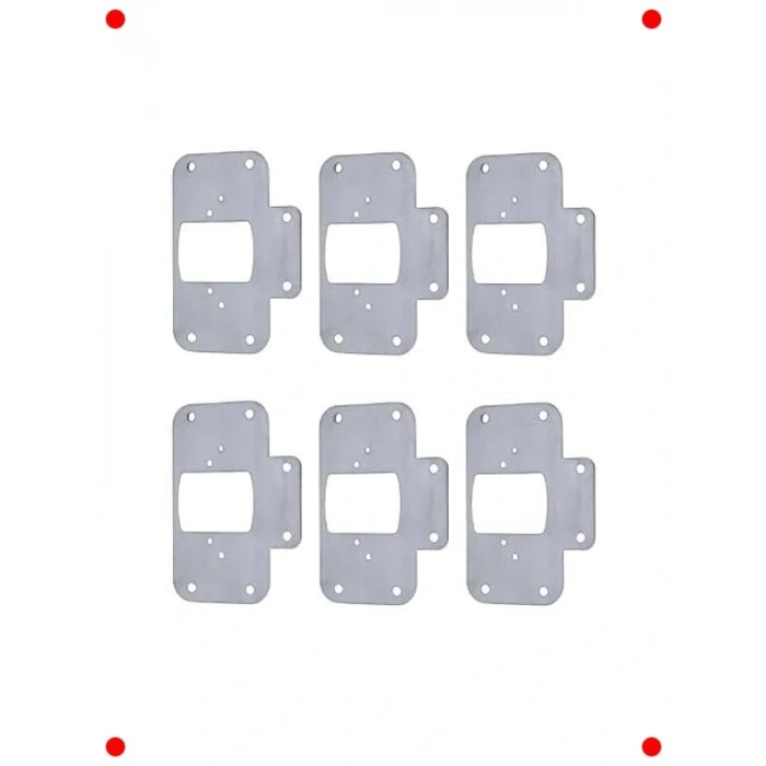 Dolap Menteşe Onarım Plakası Seti | 6,5x9 cm, 6 Adet