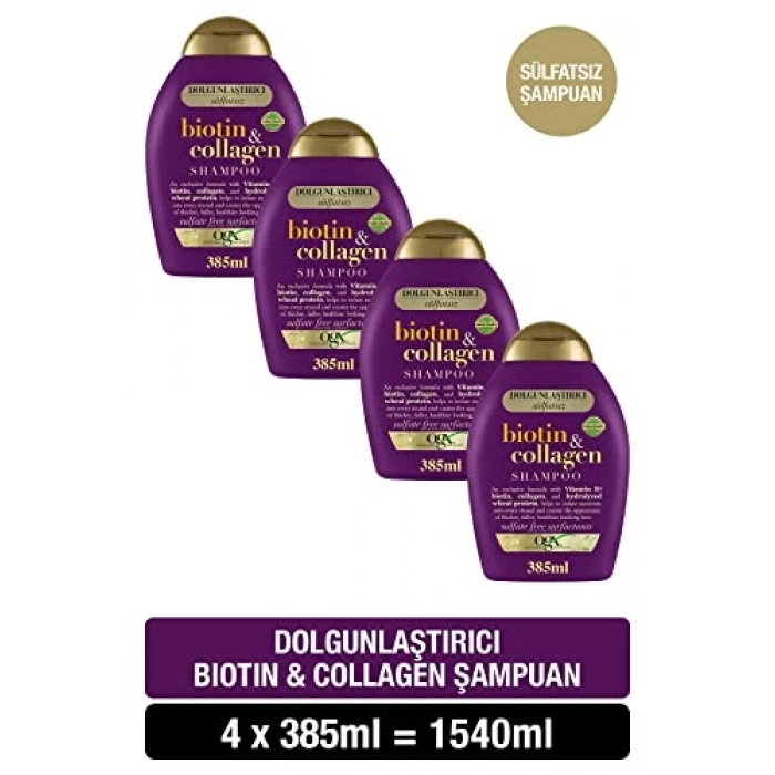 Dolgunlaştırıcı Şampuan 385 ml | Biotin ve Kolajen İçerikli