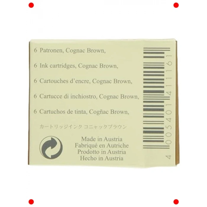 Dolma Kalem Mürekkep Kartuş Seti (Konyak Rengi - 6lı)