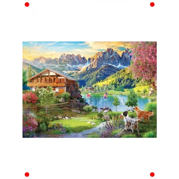 Dolomit Dağları Manzaralı 3000 Parça Puzzle