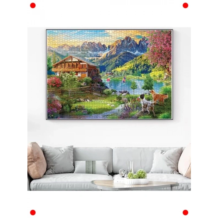 Dolomit Dağları Manzaralı 3000 Parça Puzzle