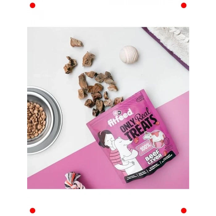 Dondurularak Kurutulmuş Dana Ciğer Köpek Ödülü (40g)