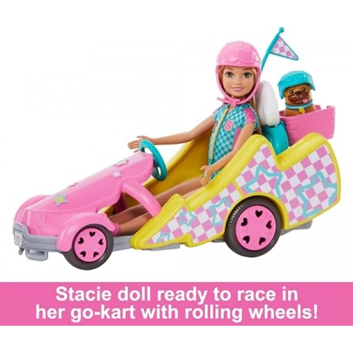 Dönen Tekerlekli Go-Kart Araba Seti: Barbie ve Stacie