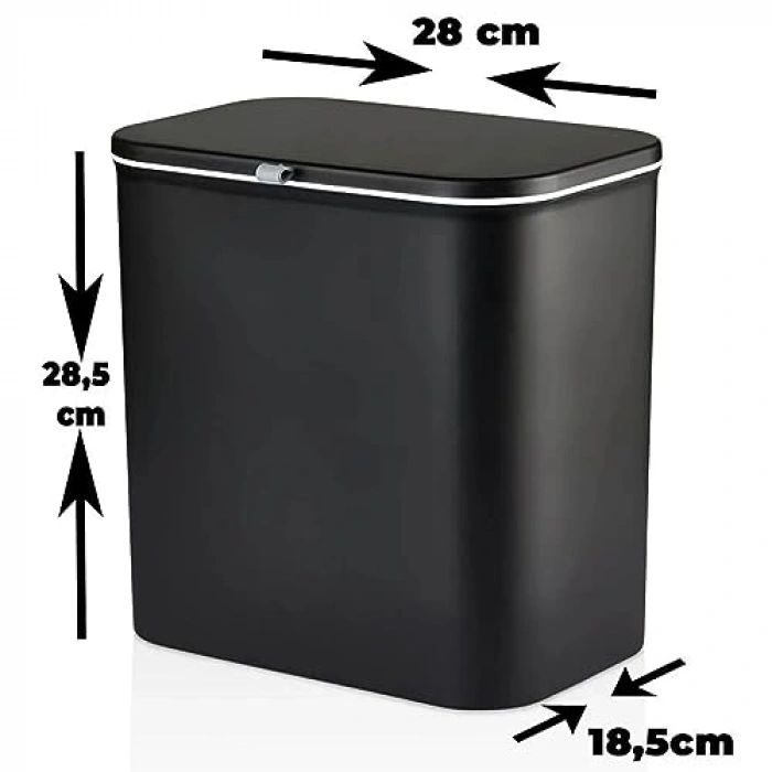 Döner Kapaklı Banyo Mutfak Çöp Kovası, 15L Kapasiteli