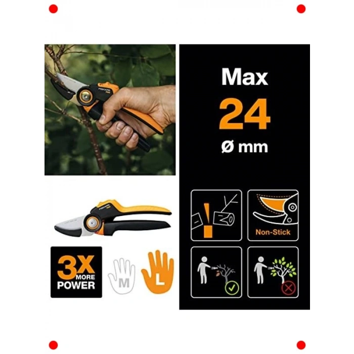 Döner Saplı Kuru Dal Bahçe Makası – Paslanmaz Çelik