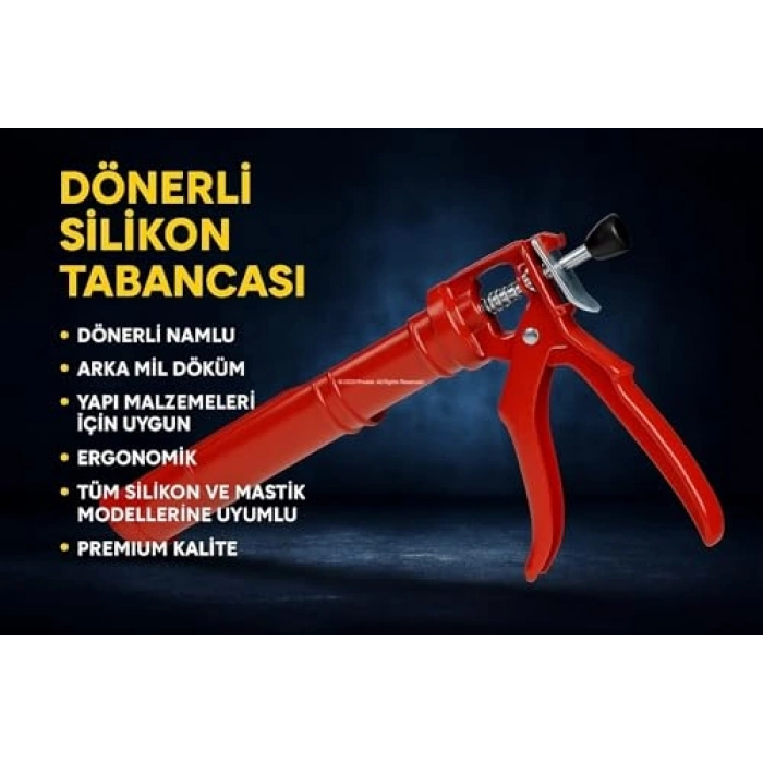 Dönerli Silikon Tabancası, Metal ve Dayanıklı Yapı