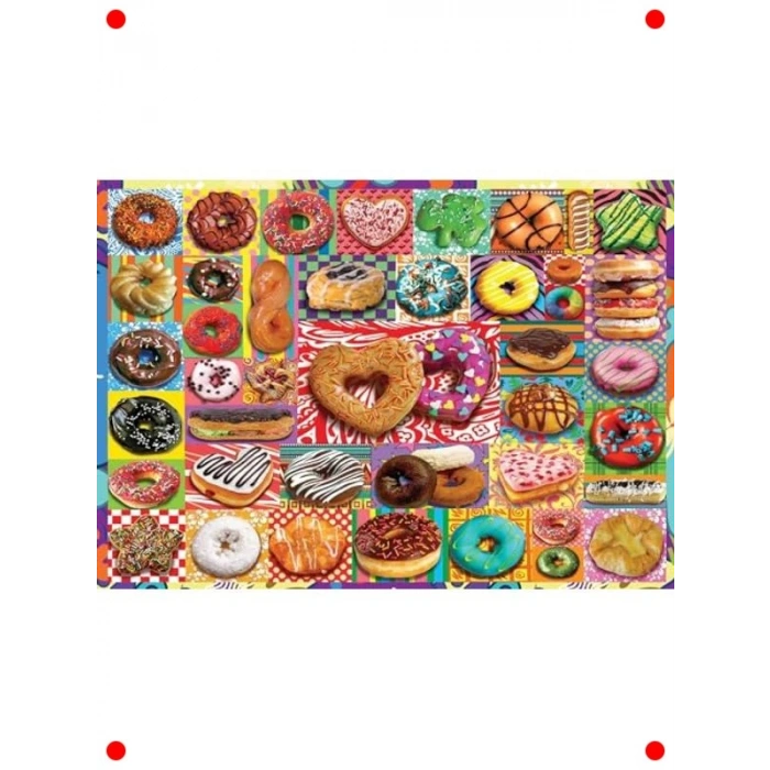 Donut Temalı 500 Parça Yetişkin Yapbozu