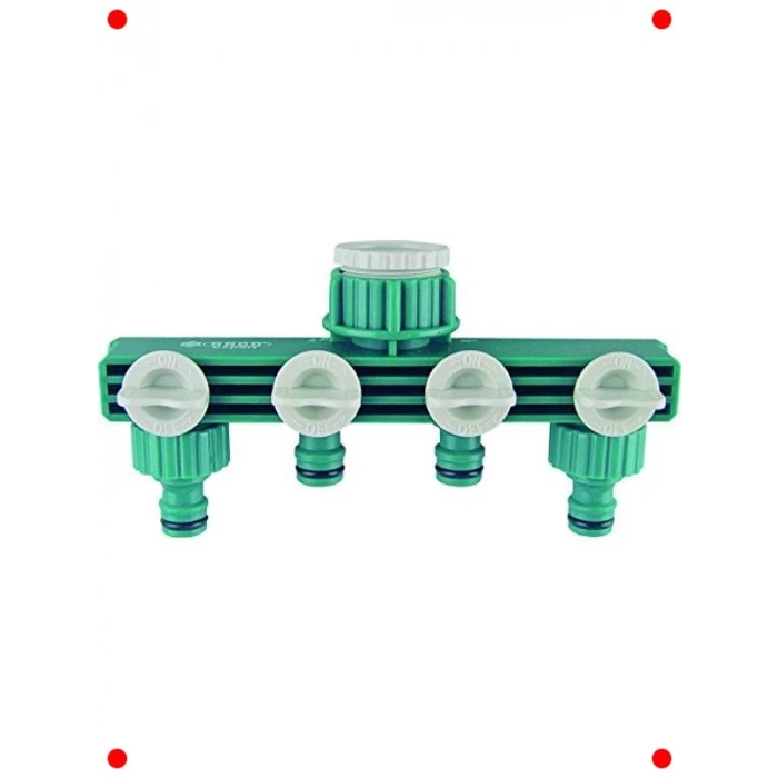 Dört Çıkışlı Vanalı Su Musluk Dağıtıcı Adaptörü