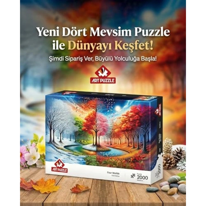Dört Dünya Temalı 2000 Parça Puzzle