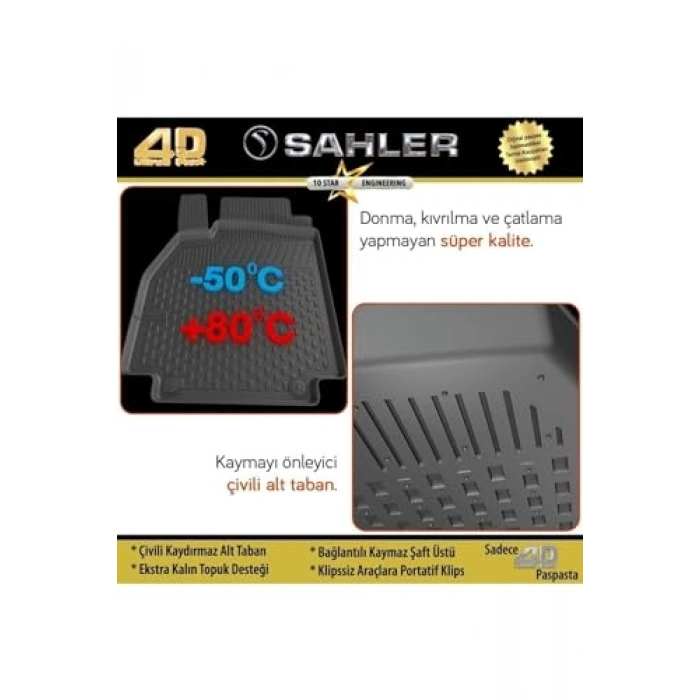 DS 7 Crossback Uyumlu 4.5D Havuzlu Paspas