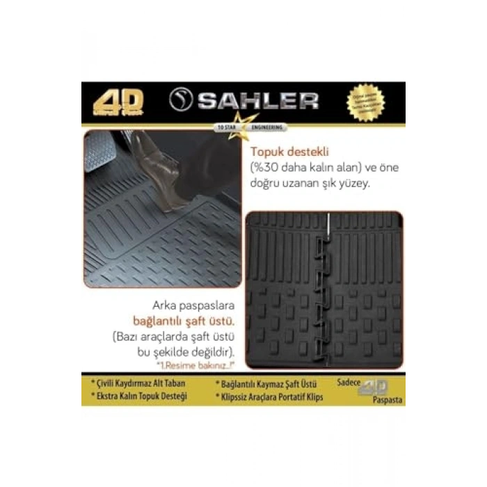 DS 7 Crossback Uyumlu 4.5D Havuzlu Paspas
